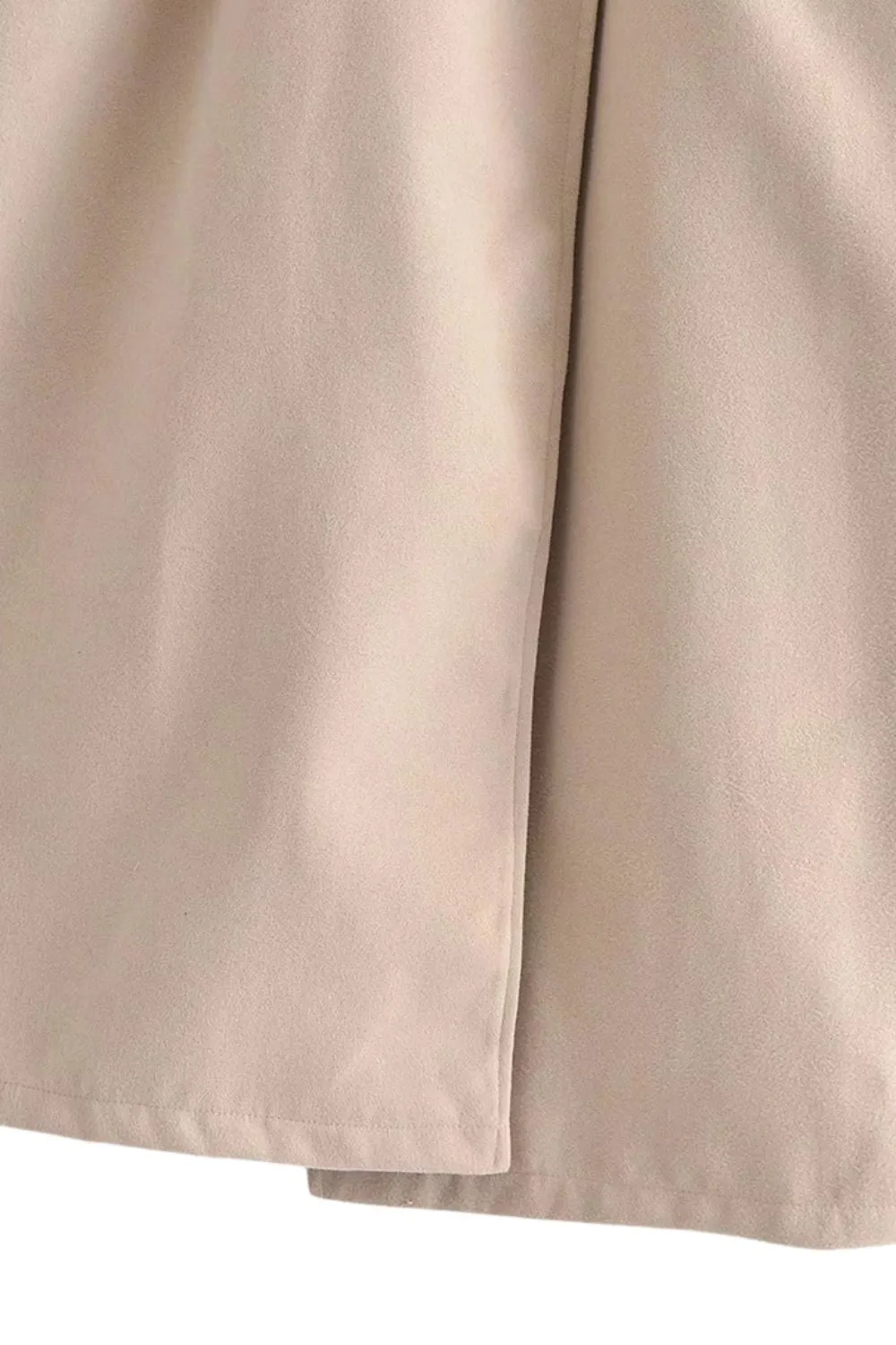 ‘ Aaron’ Collared Belted Wool Coat with Tied Waist