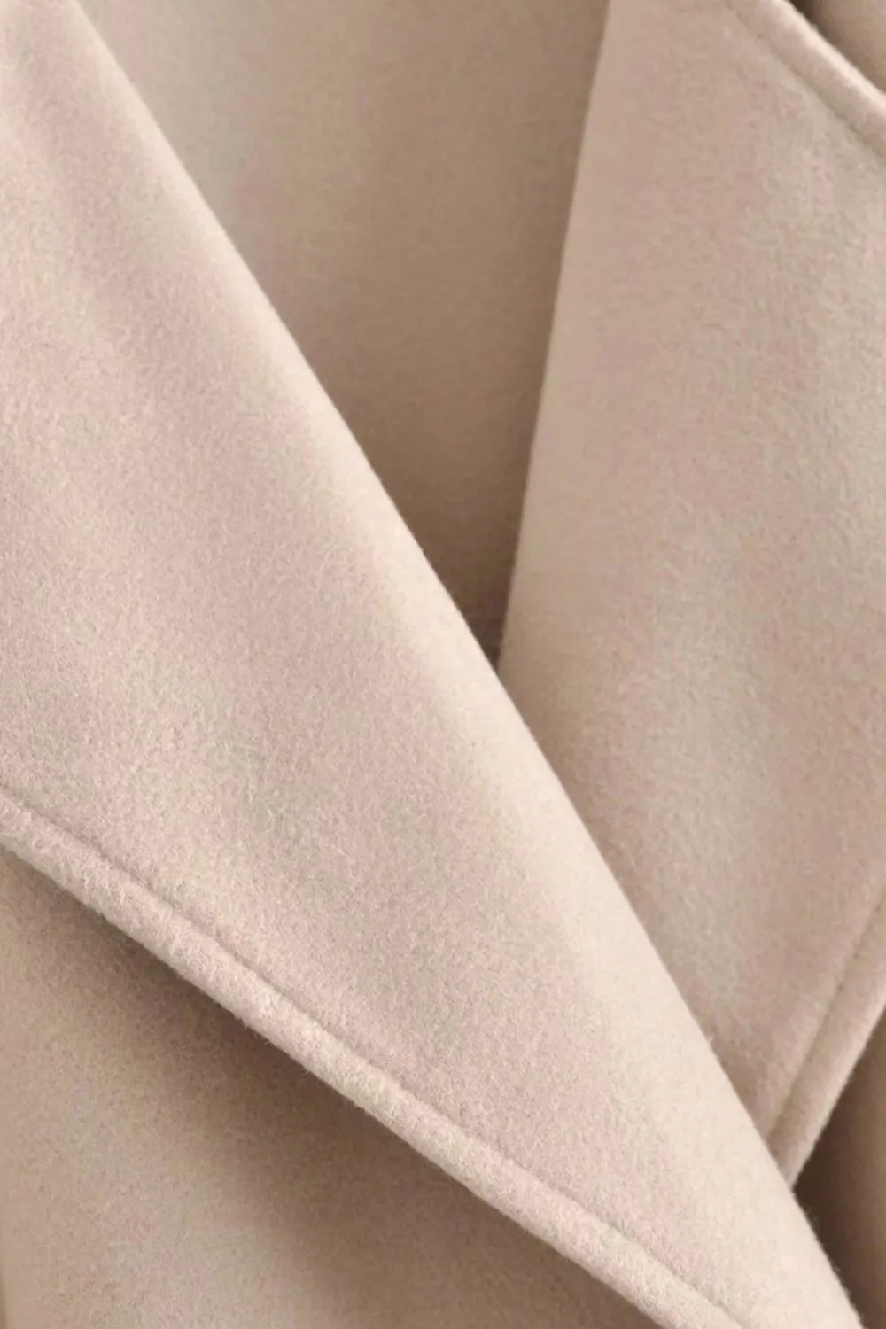 ‘ Aaron’ Collared Belted Wool Coat with Tied Waist