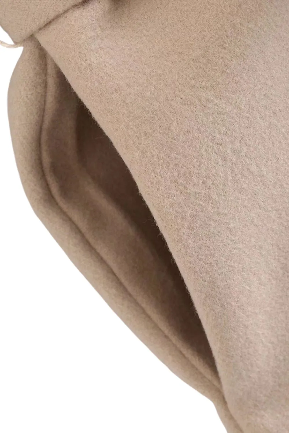 ‘ Aaron’ Collared Belted Wool Coat with Tied Waist