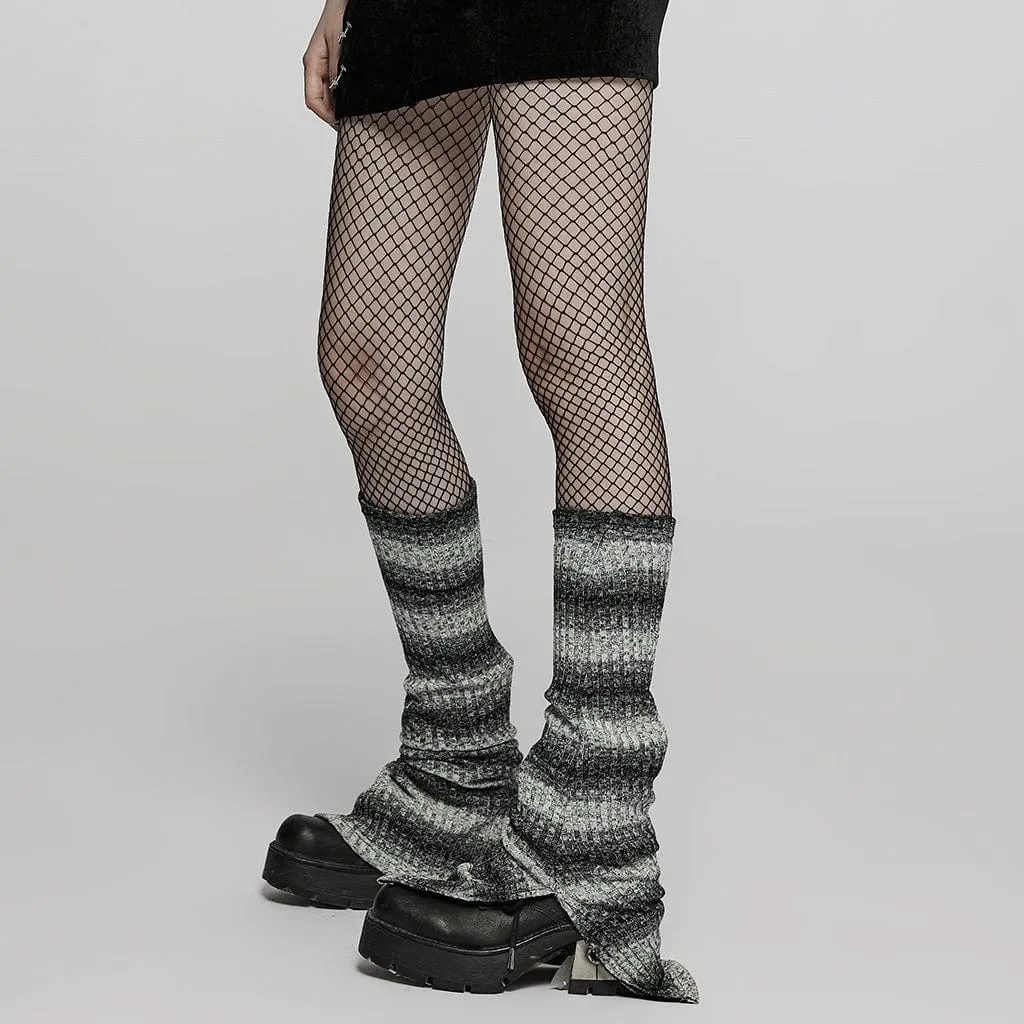 Black and White Grunge Leg Warmers