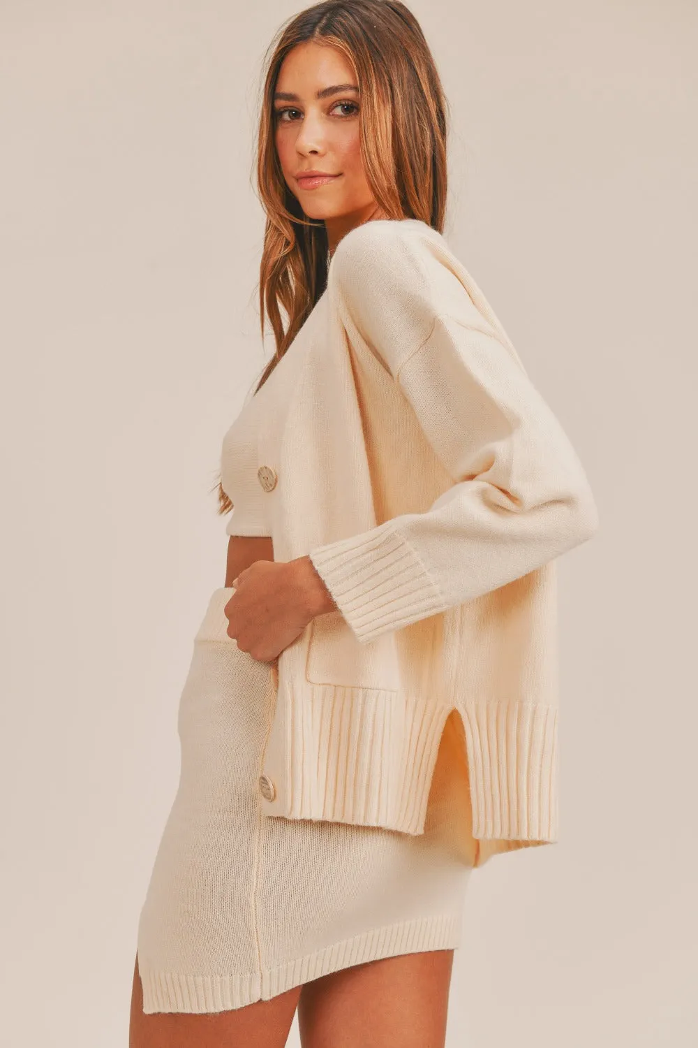 Chic Trio Sweater Set - Ivory