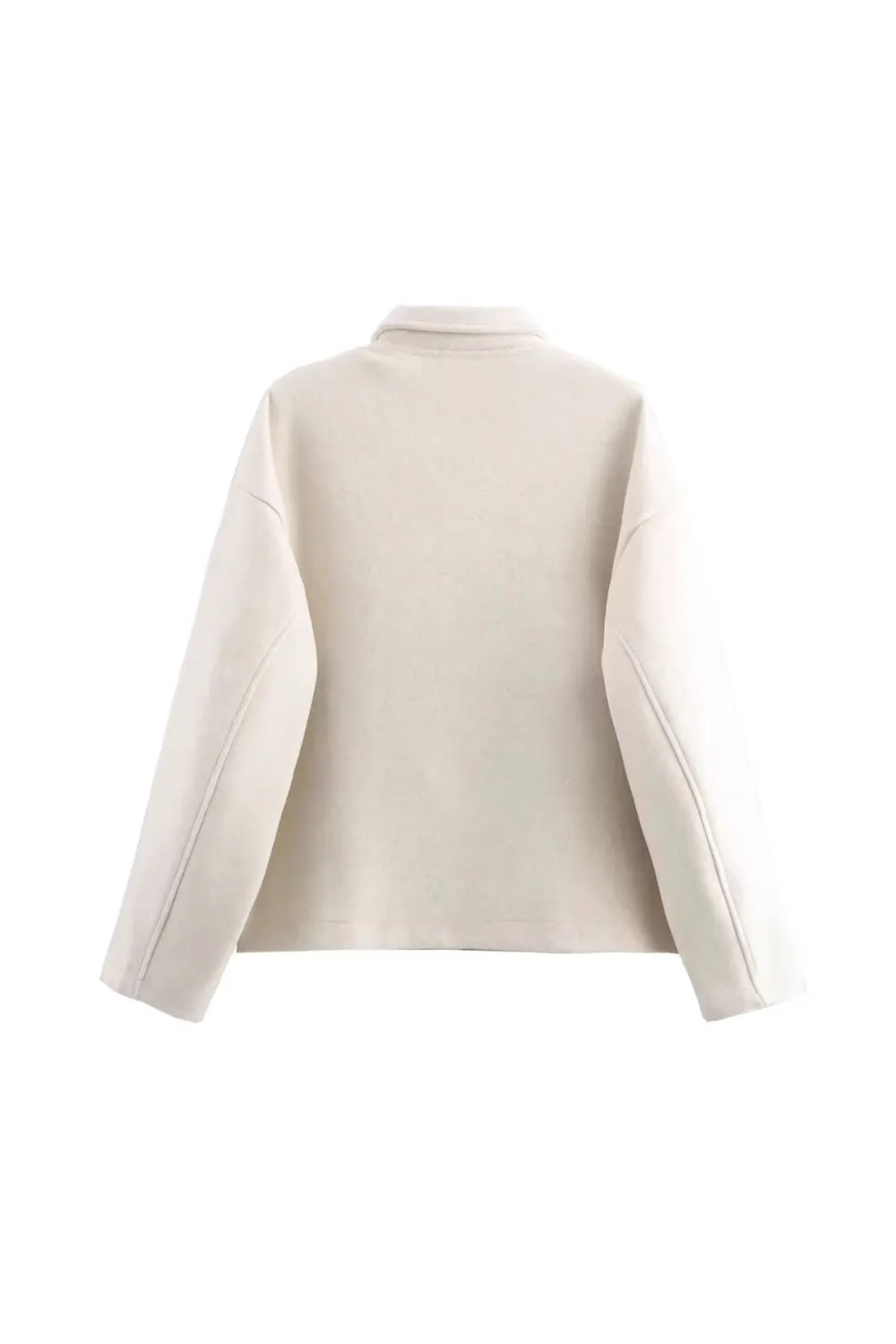 'Emily'Oversized Zippered Wool Coat（3 Color)