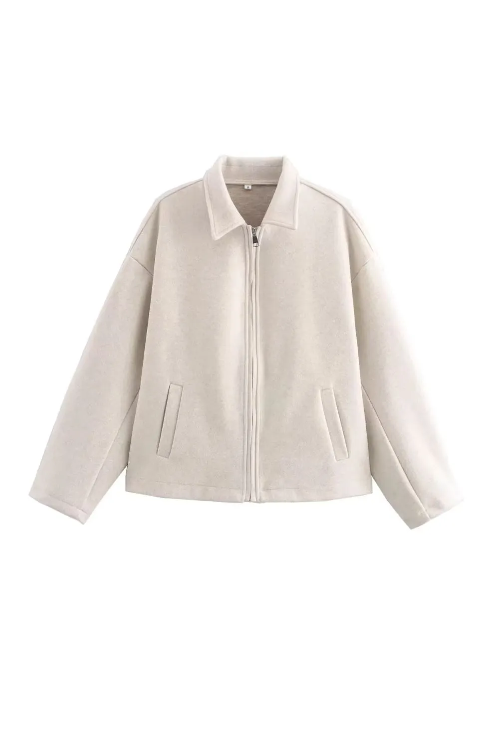 'Emily'Oversized Zippered Wool Coat（3 Color)