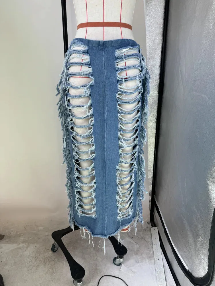 Hollow Out Pencil Skirt