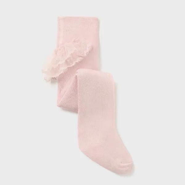 Mayoral Infant Girls Ruffle Bum Tights 9752 Pink