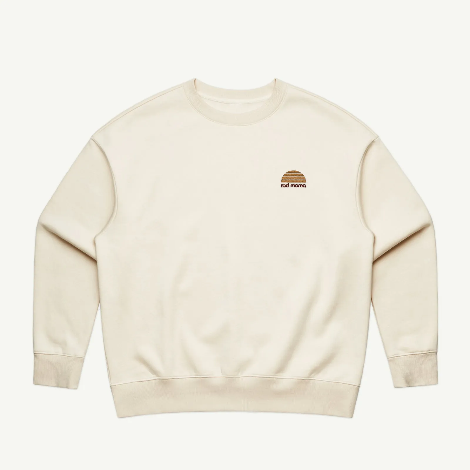 Rad Mama Heavy Fleece Crew Jumper -Ecru