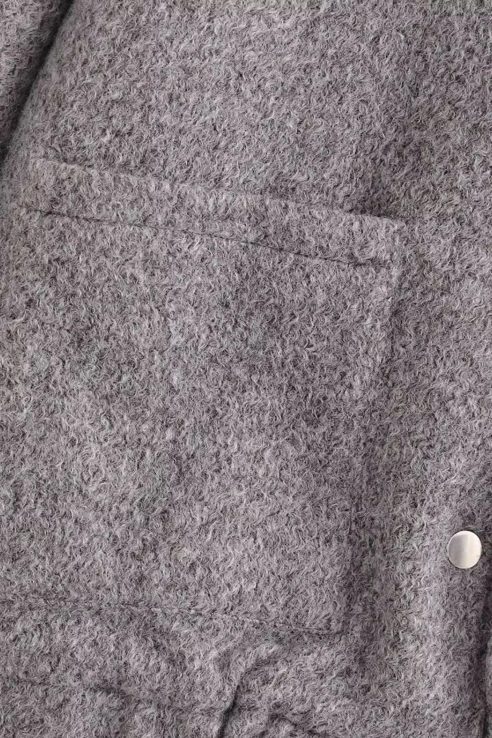 'Rose' Grey Wool Baseball-Style Jacket