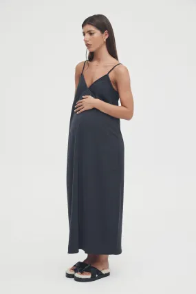 Satin Slip Dress (Ink) - FINAL SALE