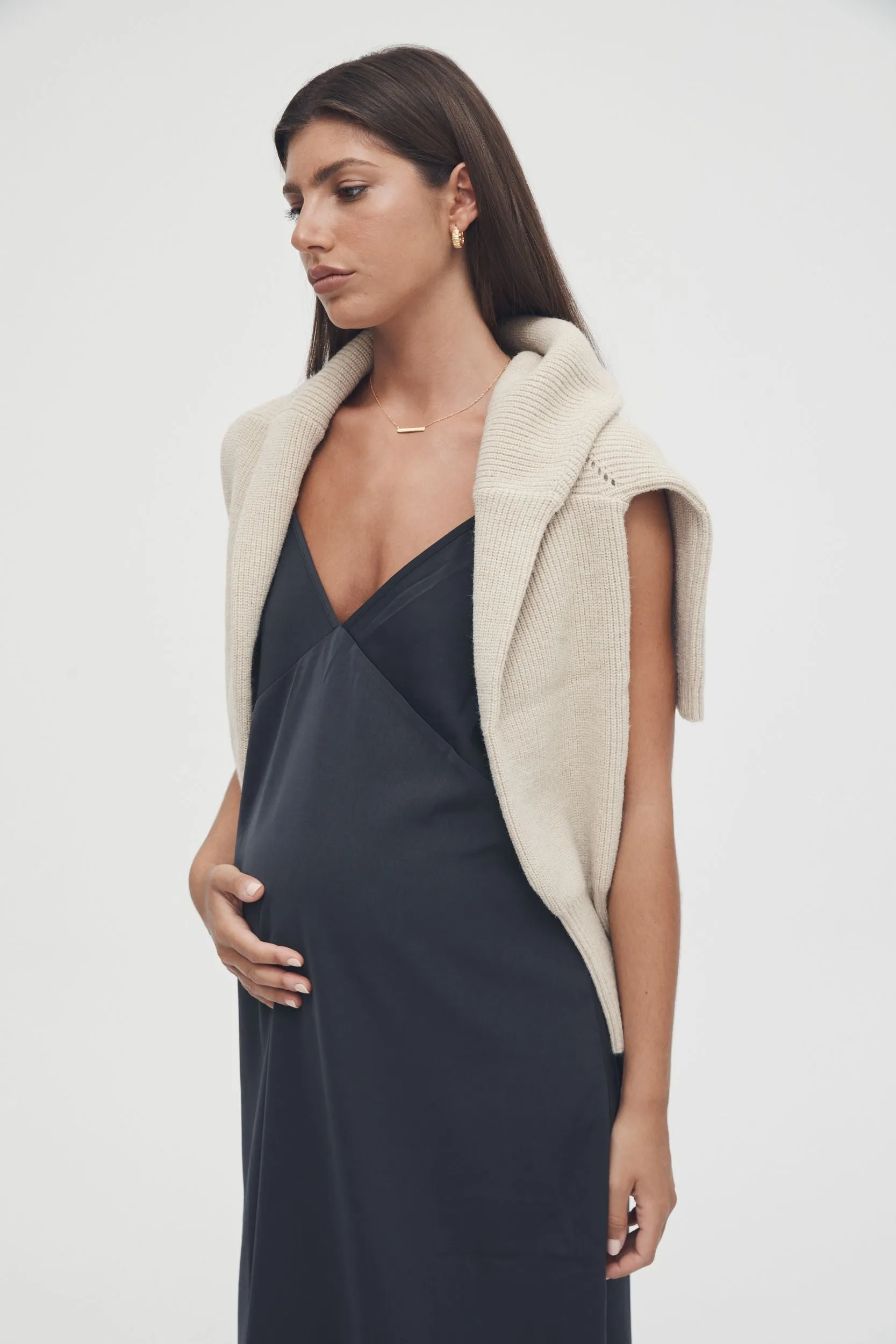 Satin Slip Dress (Ink) - FINAL SALE