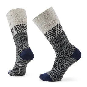 Women's Everyday Popcorn Cable Full Cushion Crew Socks Color: Natural Donegal